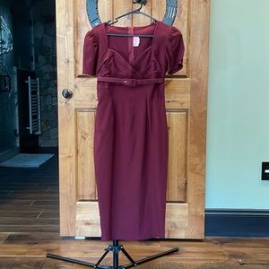 Pinup Couture Red Wiggle Dress Size Medium New No Tags